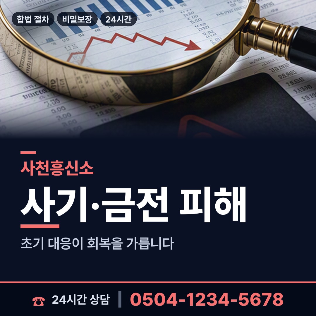 사천 사남면 흥신소 상담 안내